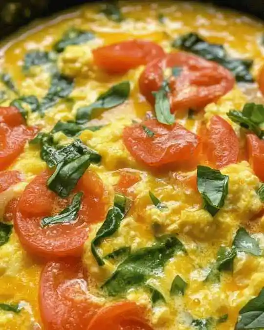 Creamy Cheesy Scrambled Eggs with Basil NEW