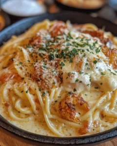 Creamy Chicken and Shrimp Carbonara Recipe