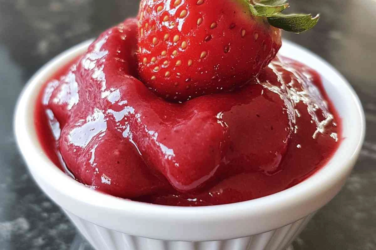 What is strawberry puree made of