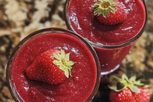 What is strawberry puree made of