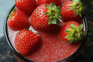 What is strawberry puree made of