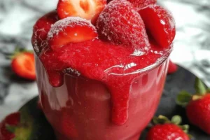 What is strawberry puree made of